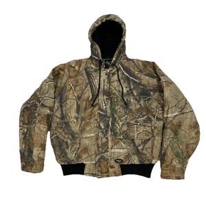 Walls Realtree Camo Hooded Work Jacket Men’s Large Insulated Hunting Outdoor